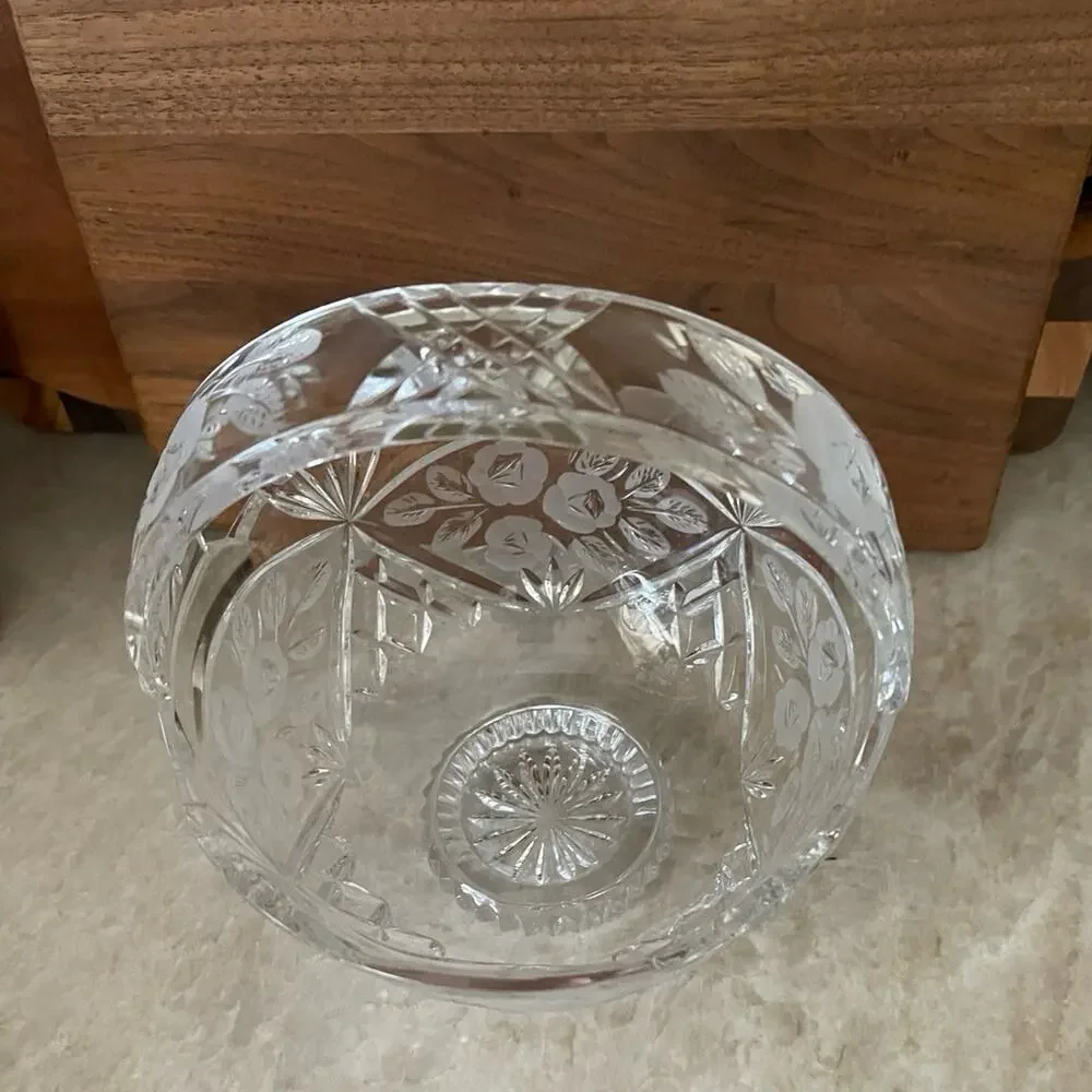 Fifth Avenue “Tivoli garden “ Crystal Bowl floral etching